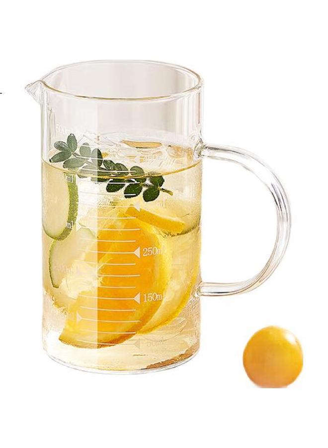 JD.com كوب قياس متعدد الوظائف من زجاج البورسليكات العالي من جينغزاو، كوب ماء زجاجي، كوب متدرج، كوب مقاوم للحرارة، أداة خبز، كوب حليب، 500 مل - Image 2