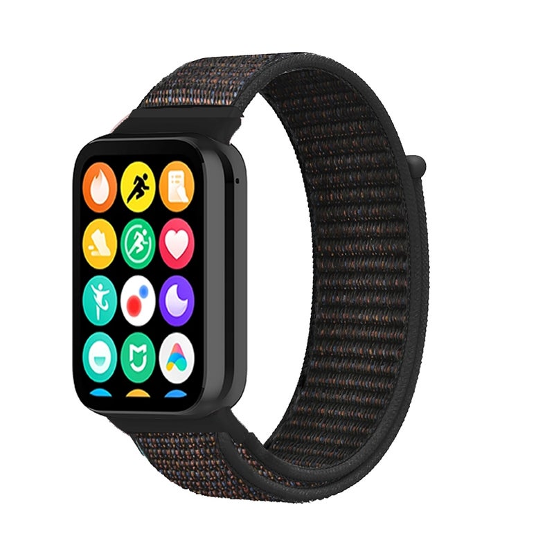 إيروريكس لساعة شاومي الذكية 9 برو / 8 برو، سوار نايلون (رملي أسود) - Image 1