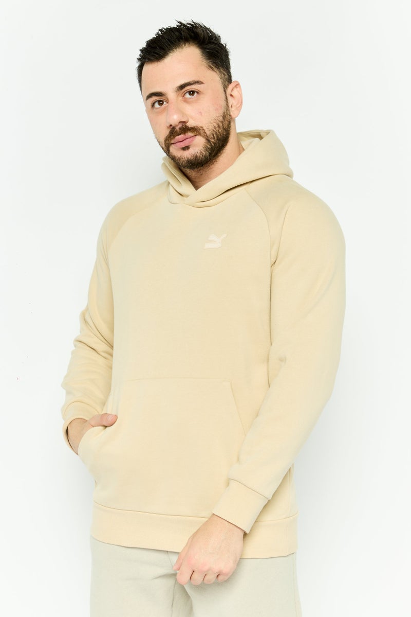 PUMA Men Relaxed Fit Long Sleeves Outdoor Classics Hoodie, Beige - Image 1