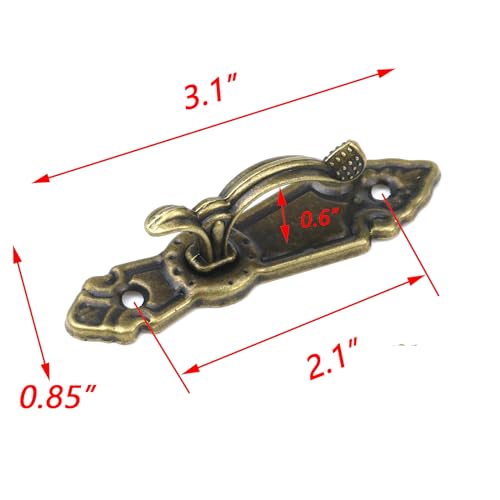 Dnyta 2 Pcs Vintage Curtain Tassel Hooks, Small Classic Vintage Tieback Hooks with Some Screws, Retro Light Luxury, Coffee Shop/Old Homestays (Bronze) - Image 2