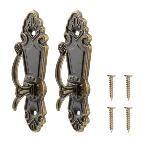 Dnyta 2 Pcs Vintage Curtain Tassel Hooks, Small Classic Vintage Tieback Hooks with Some Screws, Retro Light Luxury, Coffee Shop/Old Homestays (Bronze) - Image 1