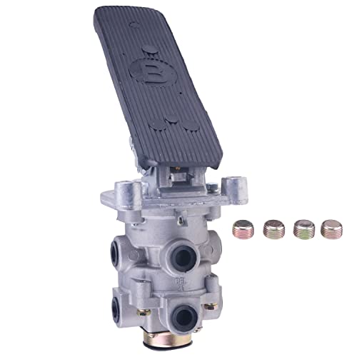 WQSING E6 Foot Brake Valve w/Treadle Assembly 286171N 286171X Compatible with Bendix KN22140 20QE3114R 170.286171 E-6 Dual Circuit Valve Mounting Plate - Image 1