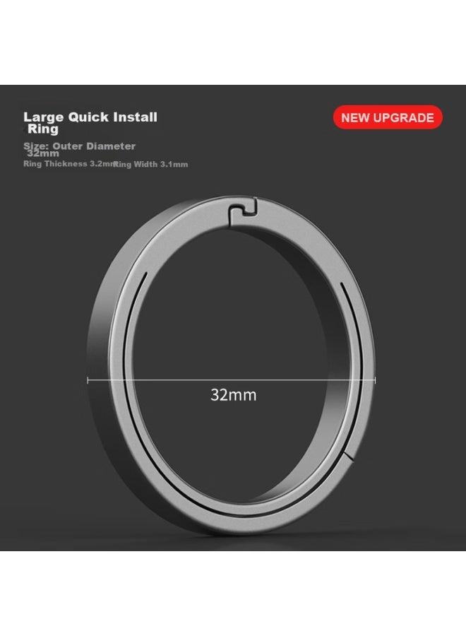 Laben Titanium Alloy Key Ring, Keychain, Quick-release Hook, Car Flat Ring, Flat Round Ring, Key Ring Accessory - Image 1