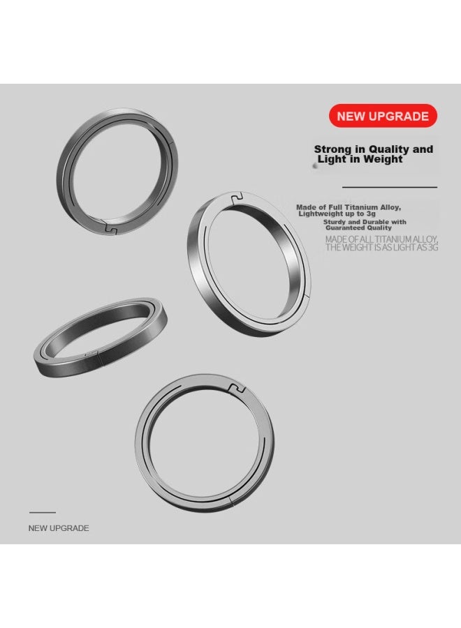 Laben Titanium Alloy Key Ring, Keychain, Quick-release Hook, Car Flat Ring, Flat Round Ring, Key Ring Accessory - Image 4