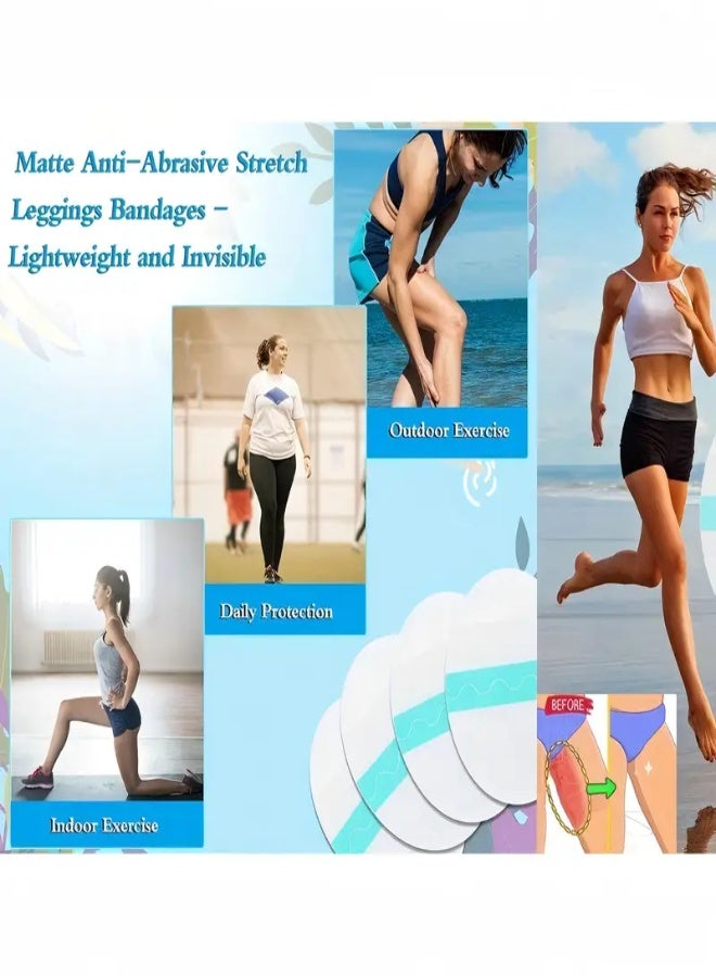 ارواق 30 قطعة لاصقات شفافة مضادة للاحتكاك – رقع غير مرئية ذاتية اللصق للفخذين والساقين، مقاومة للماء والتعرق للحماية أثناء الرياضة والاستخدام اليومي - Image 5