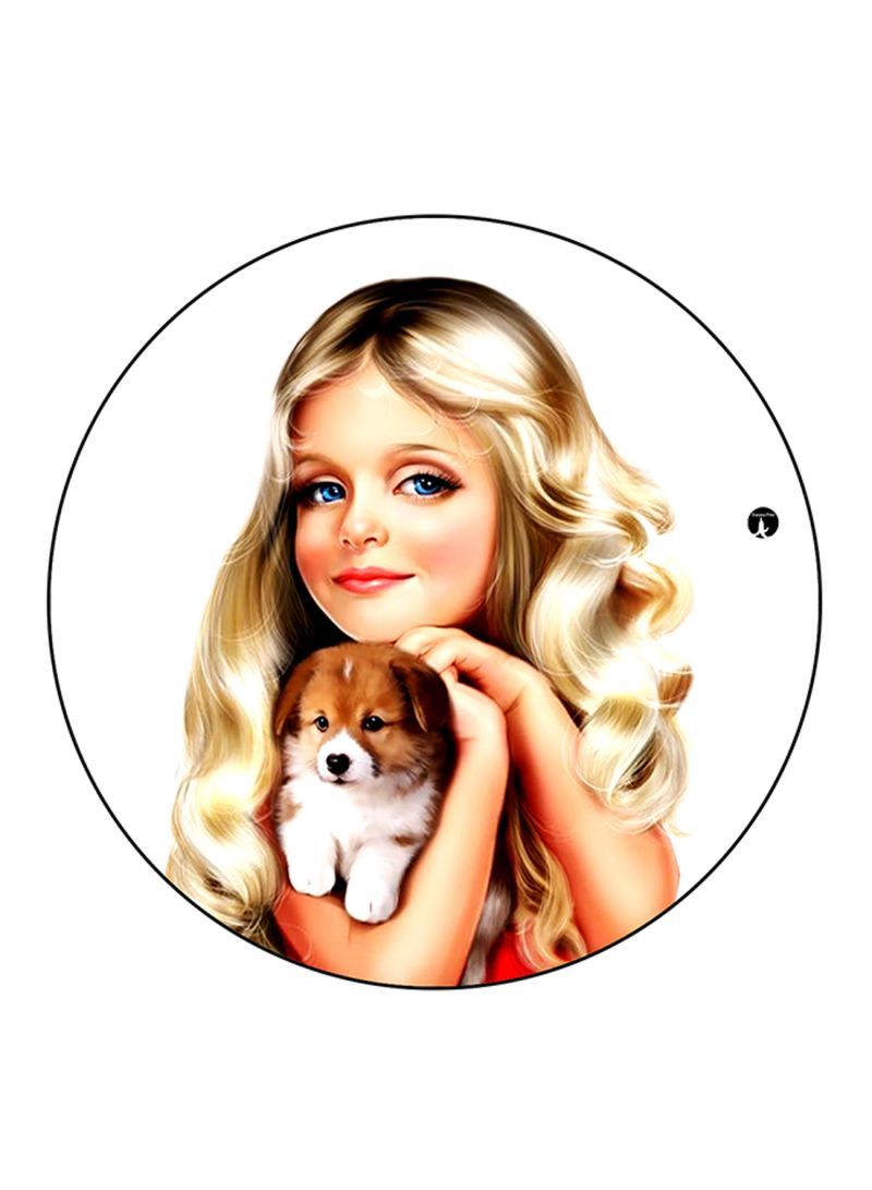 Girl Printed Mouse Pad Multicolour