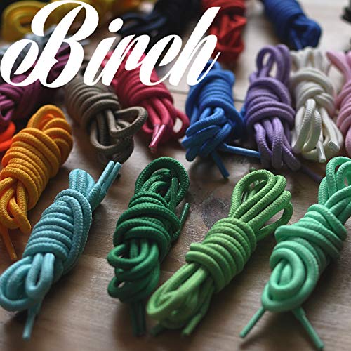 Birch Round Shoelaces 27 Colors 3/16" Thick Shoe Laces 4 Different Lengths (37" (94cm) - M, Sunflower Yellow) - Image 2