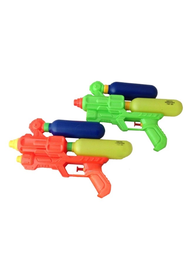 Double Tank Plastic Water Gun (High Pressure) - Green, Blue, Yellow, Orange