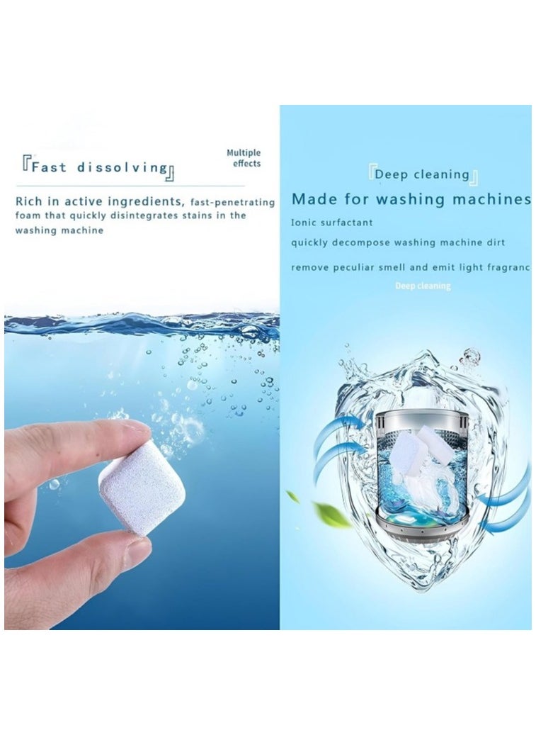 Generic - Washing Machine Cleaning Tablets – 12 Effervescent Capsules for Automatic and Manual Washers – Suitable for Front-Load and Top-Load Machines – Deep Cleaner for Removing Deposits and Accumulated Dirt – Washer Drum Sanitizer with Germ and Bacteria Elimination – Effective Tub Cleaner with Deodorizing Features - Image 1