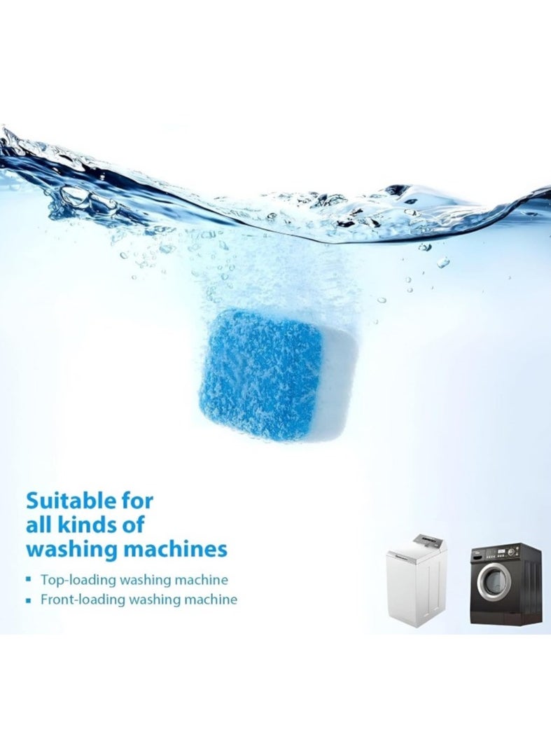 Generic - Washing Machine Cleaning Tablets – 12 Effervescent Capsules for Automatic and Manual Washers – Suitable for Front-Load and Top-Load Machines – Deep Cleaner for Removing Deposits and Accumulated Dirt – Washer Drum Sanitizer with Germ and Bacteria Elimination – Effective Tub Cleaner with Deodorizing Features - Image 1