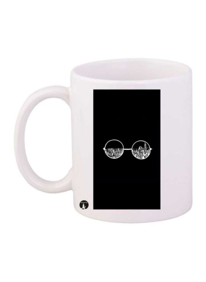 RKN Glasses Printed Coffee Mug White/Black - Image 2