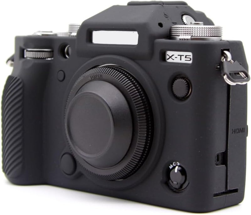 Rieibi حافظة ريبى فوجى XT5 XT5 حافظة سيليكون ناعمة واقية لكاميرا فوجى XT5 XT5 خفيفة الوزن حافظة كاميرا فوجى XT5 سوداء - Image 2