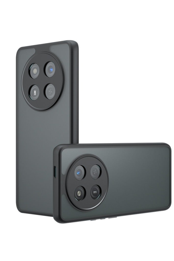 Case Cover Shockproof Hard PC Back Soft TPU Frame Matte Black Slim Protective Cover Compatible with  Honor X9C ( Black) - Image 1