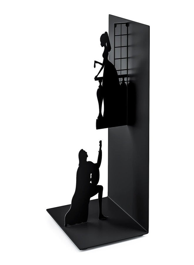 Balvi Romeo & Juliet Metal Bookend – Decorative Book Holder Inspired by Shakespeare's Classic Play – Ideal for Home and Office Décor – Durable Black Metal Construction – Sujetalibros - Image 1