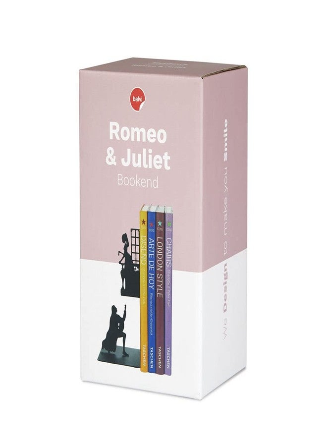 Balvi Romeo & Juliet Metal Bookend – Decorative Book Holder Inspired by Shakespeare's Classic Play – Ideal for Home and Office Décor – Durable Black Metal Construction – Sujetalibros - Image 2
