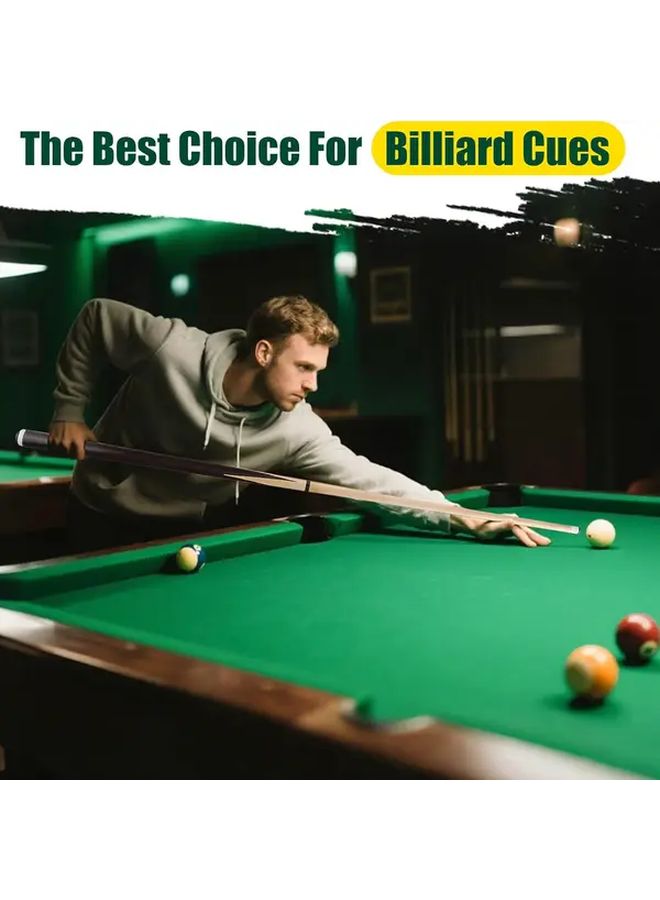 57.09 Inch Double Section Wood Color Two Piece Pool Cue Set For Adults Beginner Friendly Portable Billiards Stick - Image 2