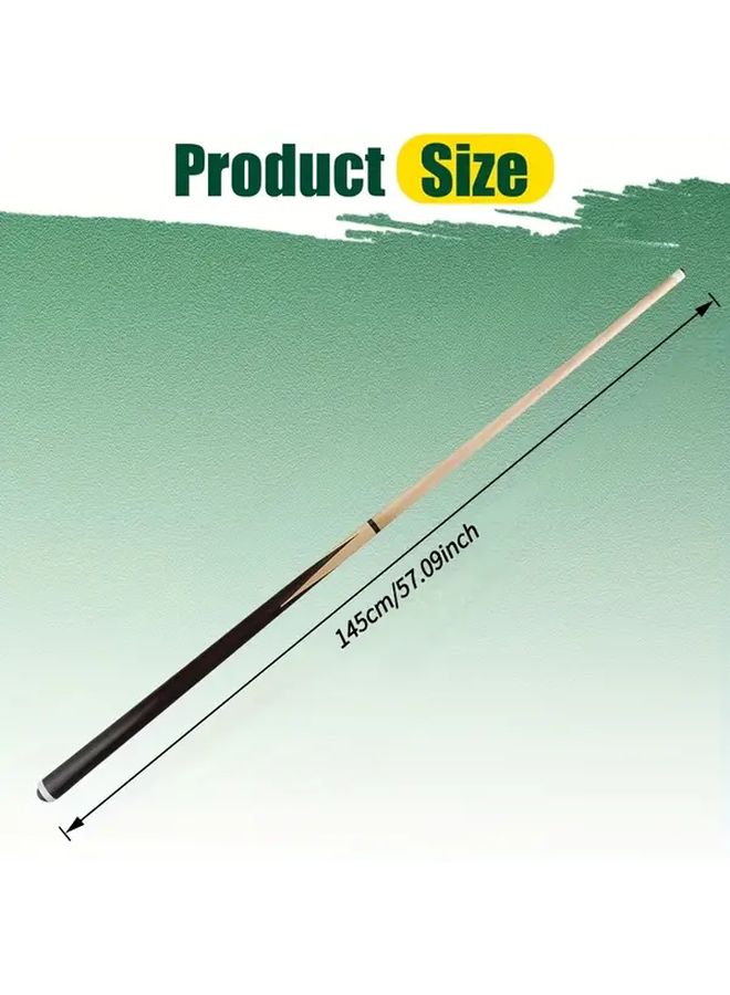 57.09 Inch Double Section Wood Color Two Piece Pool Cue Set For Adults Beginner Friendly Portable Billiards Stick - Image 3