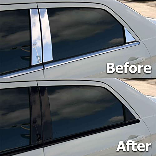 EZAUTO WRAP Gloss Black Auto Car Vinyl Wrap for Black Out Chrome Delete Window Trim Door Trim Cut from Authentic 3M 2080 2" x25Ft - Image 5