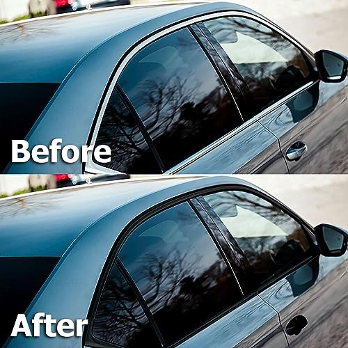 EZAUTO WRAP Gloss Black Auto Car Vinyl Wrap for Black Out Chrome Delete Window Trim Door Trim Cut from Authentic 3M 2080 2" x25Ft - Image 4