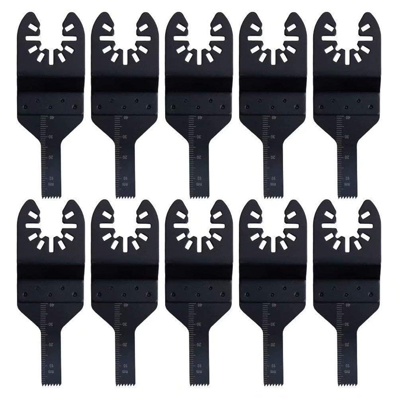 MZY LLC 10 pcs Wood Metal Universal Quick Release Saw Blades Oscillating Multitool Blades for Fein Multimaster Porter Cable Black and Decker Genesis Dremel Craftsman Dewalt Chicago - Image 1