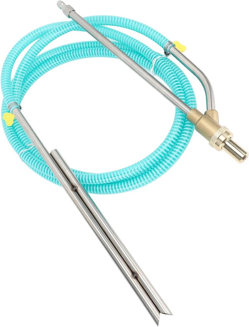 جياو طقم تنظيف بالرمل بغسالة الضغط، ملحق رمل رطب ٥٠٠٠ رطل لكل بوصة مربعة، رمل سريع الفصل ١/٤ مع فوهة بديلة، نظارات واقية، مناسب للتنظيف الكاشط والطلاء - Image 4