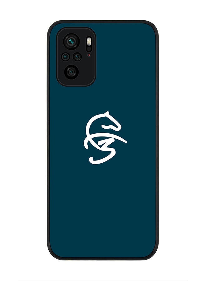 Stylizedd Rugged Black edge case for Redmi Note 10S/Redmi Note 10 4G Slim fit Soft Case Flexible Rubber Edges Anti Drop TPU Gel Thin Cover -  Faz3 Icon Blue - Image 1