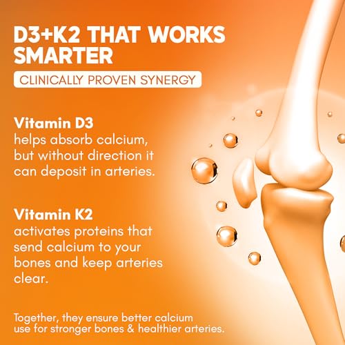 Rasayanam Vitamin D3 K2(MK-7) Pack of 2 | 100% Vegan Vitamin D3 | Superior K2(MK-7) from Balchem, USA | For Calcium Utilization, Bone Strength & Heart Health | D3 Supplement For Immunity | 240 Veg Tablets - Image 3