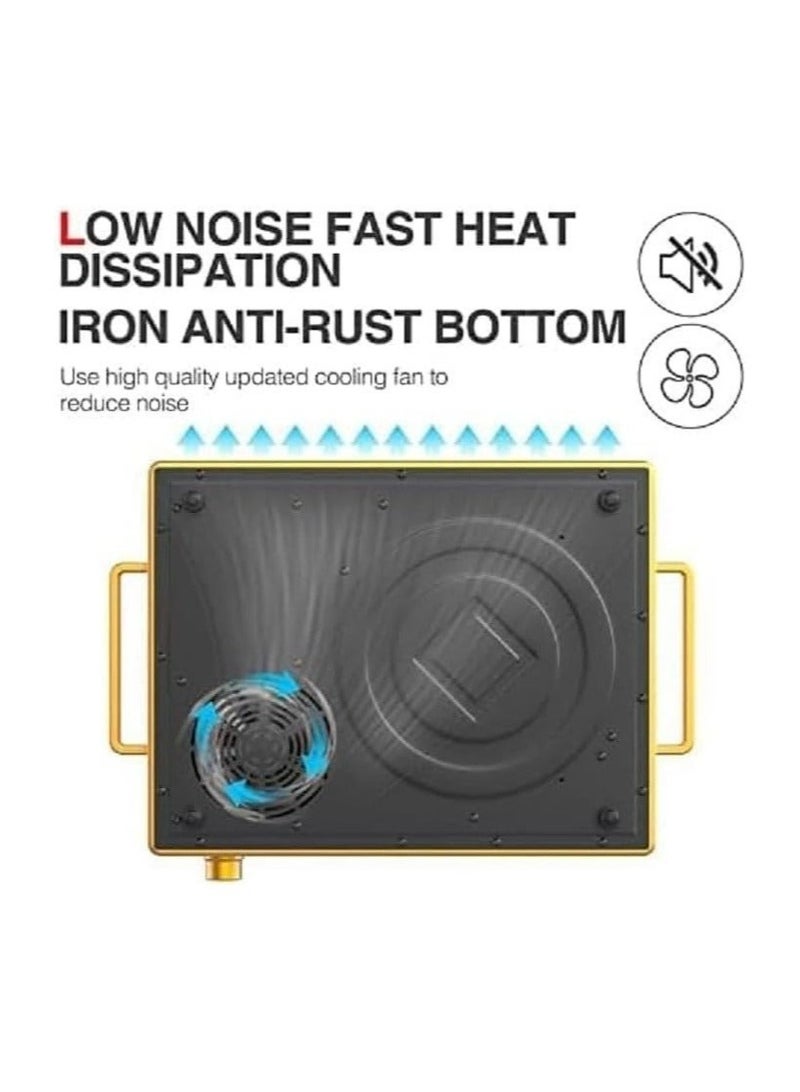 موقد كهربائي محمول يعمل بالأشعة تحت الحمراء بمؤقت رقمي بقوة 3500 واط شاشة LED تعمل باللمس تصميم مقبض مضاد للحروق - Image 4