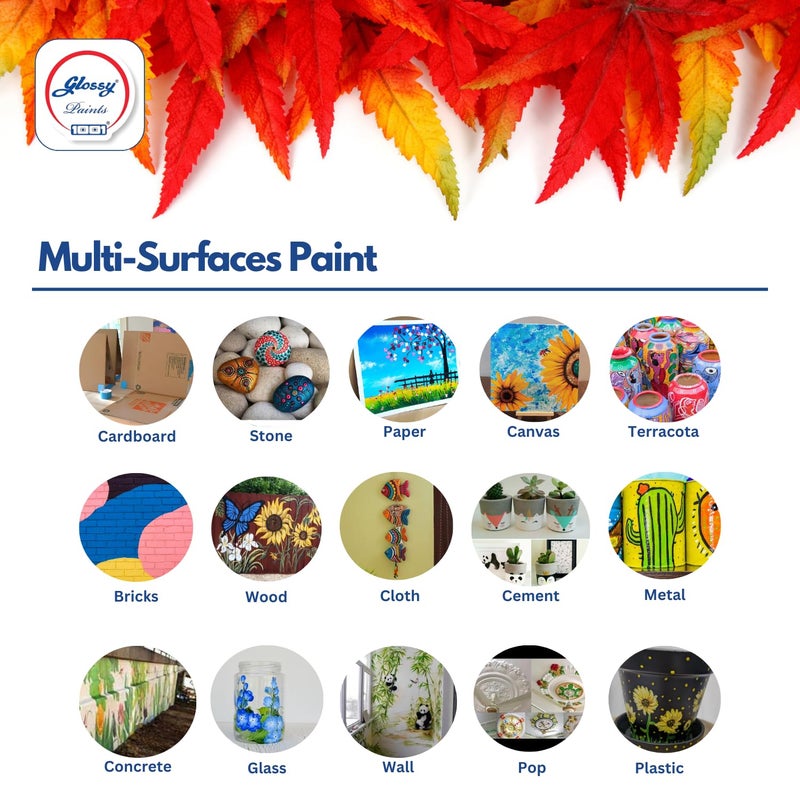 1001 Elite Artists Acrylic Metallic Colors Set | 12 Shades of 50ml Each | MultiSurface | Art Craft & Paint Work | Multicolours - Image 5