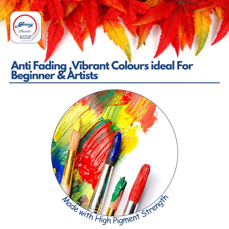 1001 Elite Artists Acrylic Metallic Colors Set | 12 Shades of 50ml Each | MultiSurface | Art Craft & Paint Work | Multicolours - Image 3