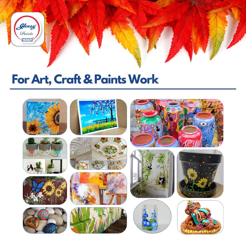 1001 Elite Artists Acrylic Metallic Colors Set | 12 Shades of 50ml Each | MultiSurface | Art Craft & Paint Work | Multicolours - Image 4