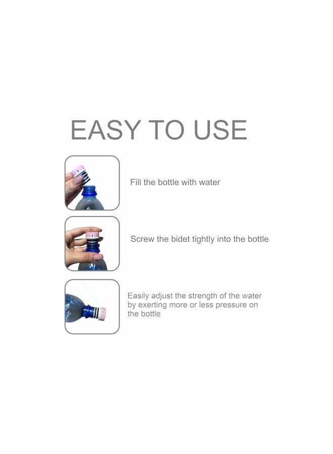 The Bros Comfort Lightest Portable Bidet for Travel & Camping, Travel Shattaf Compatible with Any Bottle, Bidet Sprayer For Toilet Travel, Pocket Bidet On The Go (3 pcs, 3 colours), Portable Shattaf - Image 5
