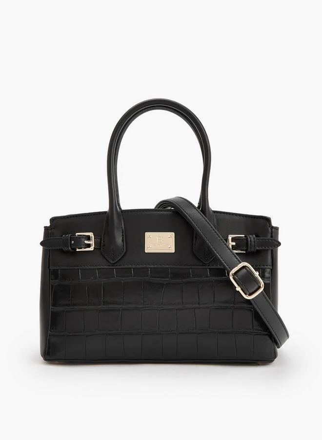 Textured Crossbody Bag With Detachable Strap