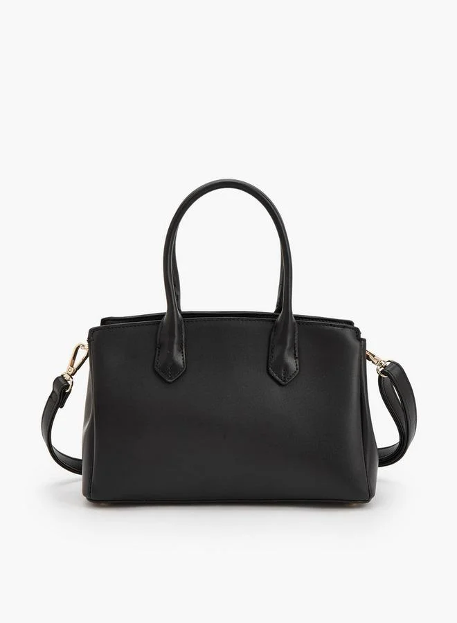 Flora Bella By Shoexpress BLACK Textured Crossbody Bag With Detachable Strap for Women | Best Price UAE