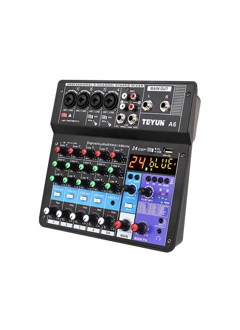 Protable Mini Mixer Audio Console with Sound Card USB Recording Singing Webcast Party Mixer