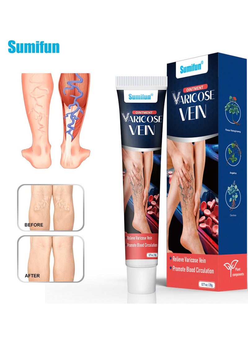 سوميفون مرهم فعال لتخفيف الدوالي الوريدية لعلاج الدوالي لتخفيف التهاب الأوعية الدموية والتهاب الوريد وعلاج آلام العنكبوت - Image 1