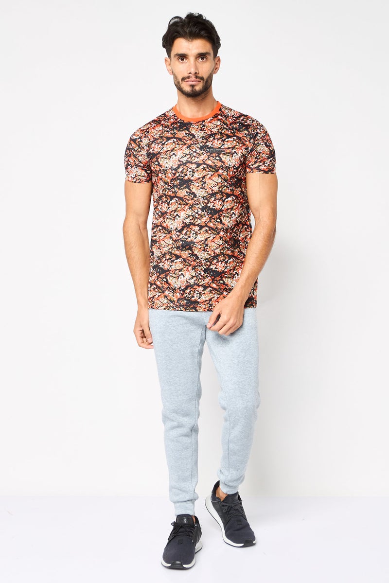 Ellesse Men Sportswear Fit Short Sleeves Outdoor T-Shirt, Multicolor - Image 2