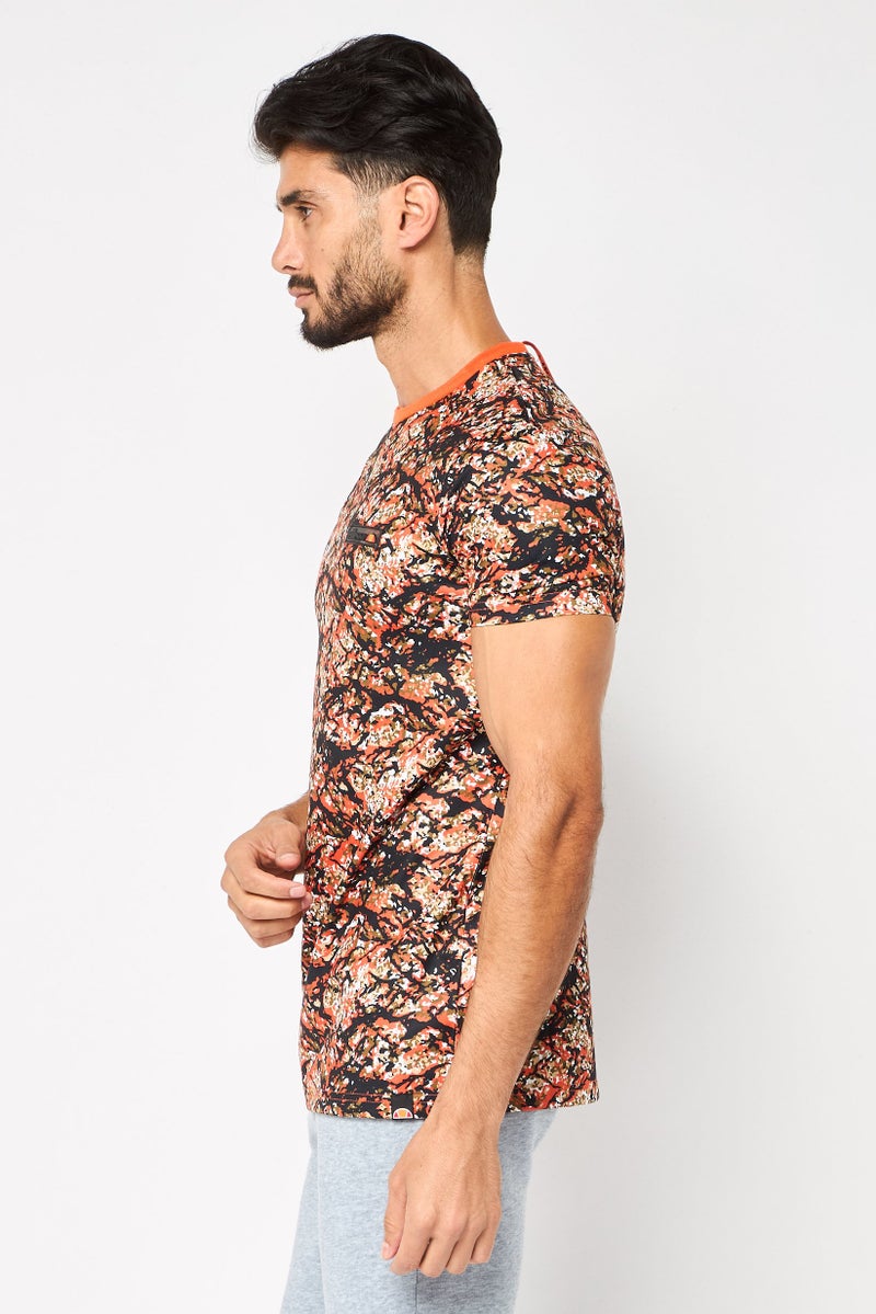 Ellesse Men Sportswear Fit Short Sleeves Outdoor T-Shirt, Multicolor - Image 3