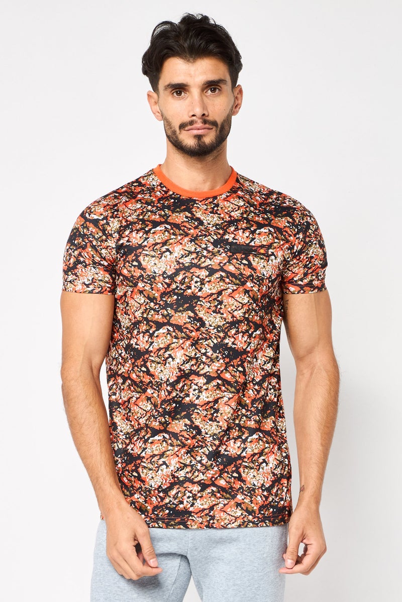 Ellesse Men Sportswear Fit Short Sleeves Outdoor T-Shirt, Multicolor - Image 1