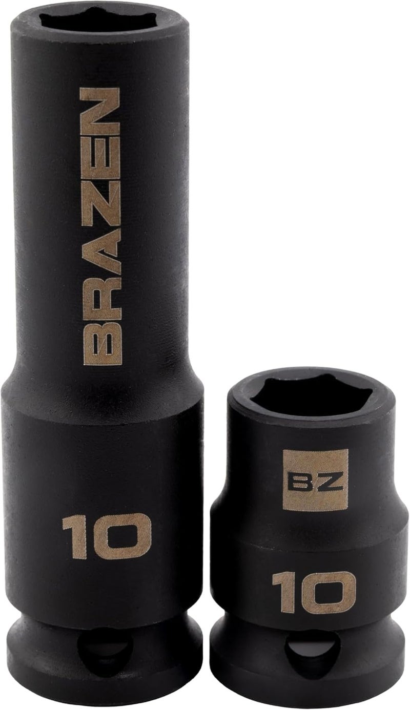 10mm Impact Socket Two Pack (3/8" Drive, Multi Type)