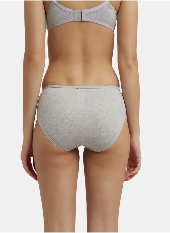 JOCKEY - Jockey SW02 Women's High Coverage Super Combed Cotton Elastane Stretch Mid Waist Hipster with Concealed Waistband and Stay Fresh Treatment (Pack of 2_Colors & Prints May Vary) - Image 1
