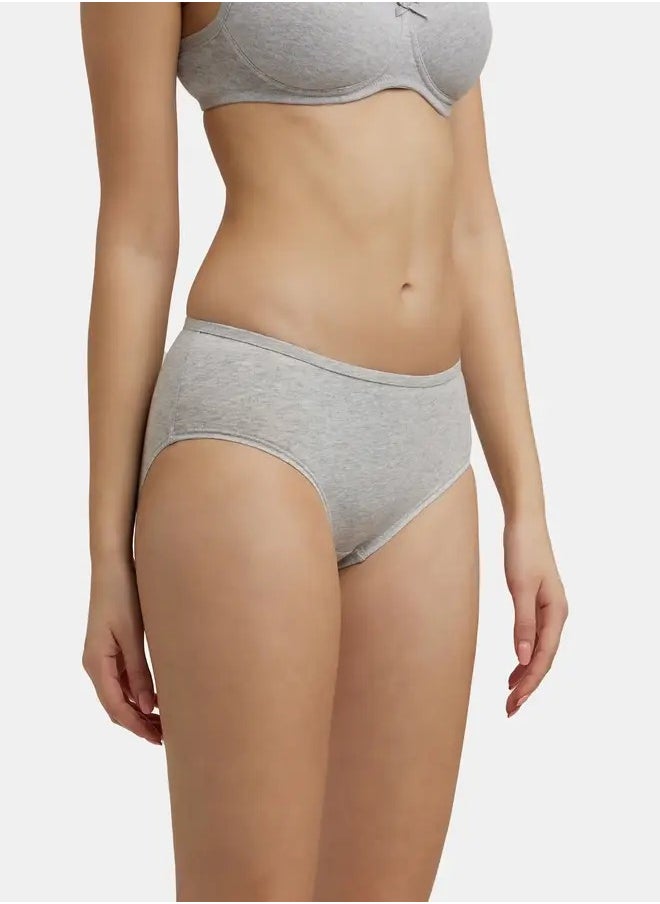 JOCKEY - Jockey SW02 Women's High Coverage Super Combed Cotton Elastane Stretch Mid Waist Hipster with Concealed Waistband and Stay Fresh Treatment (Pack of 2_Colors & Prints May Vary) - Image 1