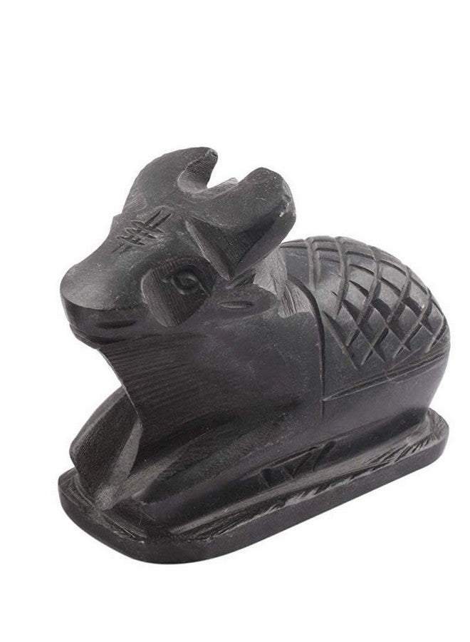 BANSIGOODS Marble Stone Shivling Nandi for Pooja, Nandi Pindi Marble, Nandi Idol (H. 2 inches) 5 cm Shiva, shivalingam Home, Shiva Linga, Black shivlinga Office (H. 3 inches) 7.5 cm - Image 3