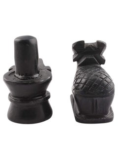 BANSIGOODS BANSIGOODS حجر رخام Shivling Nandi لبوجا، رخام Nandi Pindi، Nandi Idol (ارتفاع 2 بوصة) 5 سم Shiva، Shivalingam Home، Shiva Linga، مكتب Shivlinga الأسود (ارتفاع 3 بوصات) 7.5 سم  - Image 2