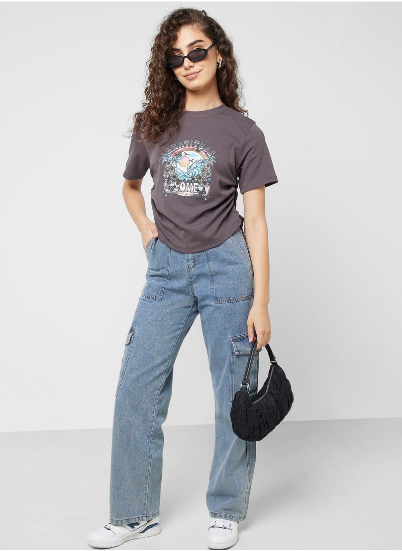 Ginger - Straight Fit Cargo Jeans - Image 1