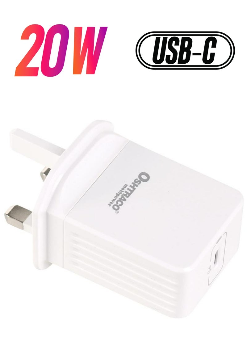 OSHTRACO شاحن حائط أشتراكو باور هاب نوع-C 20 واط