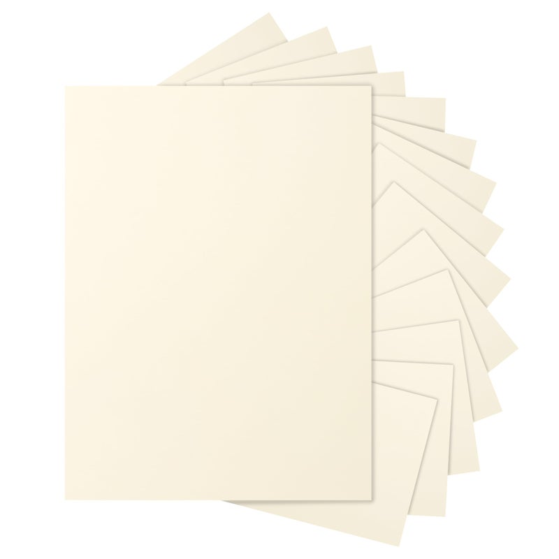 Silunkia 28 Sheets Cream Cardstock 8.5 x 11 Off White Paper, 250gsm/92lb Thick Ivory Card Stock Printer Paper for DIY Cards, Business Cards, Invitations, Menus, Certificates, School Crafting