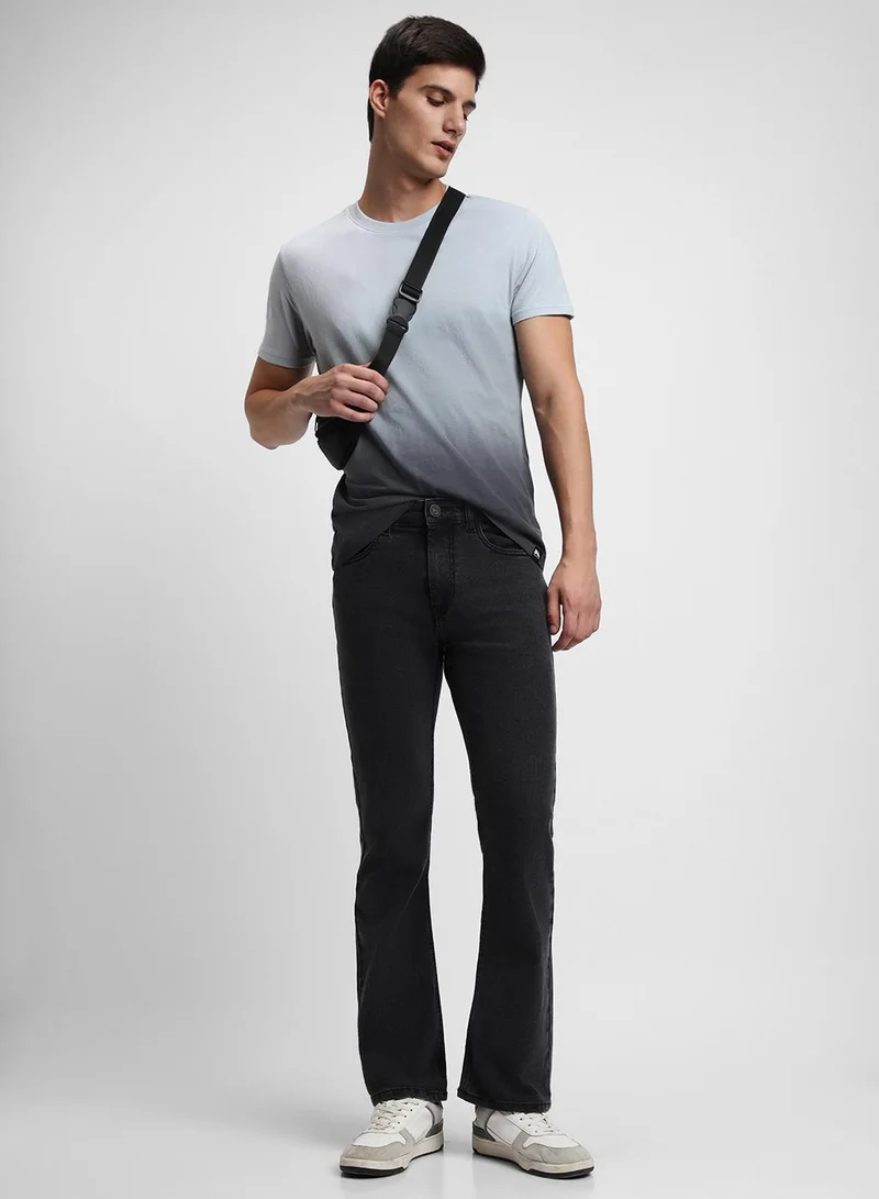 دينيس لينغو جينز رجالي رمادي بقصة بوت كت بأزرار وسحاب (قطن بوليستر مطاطي)