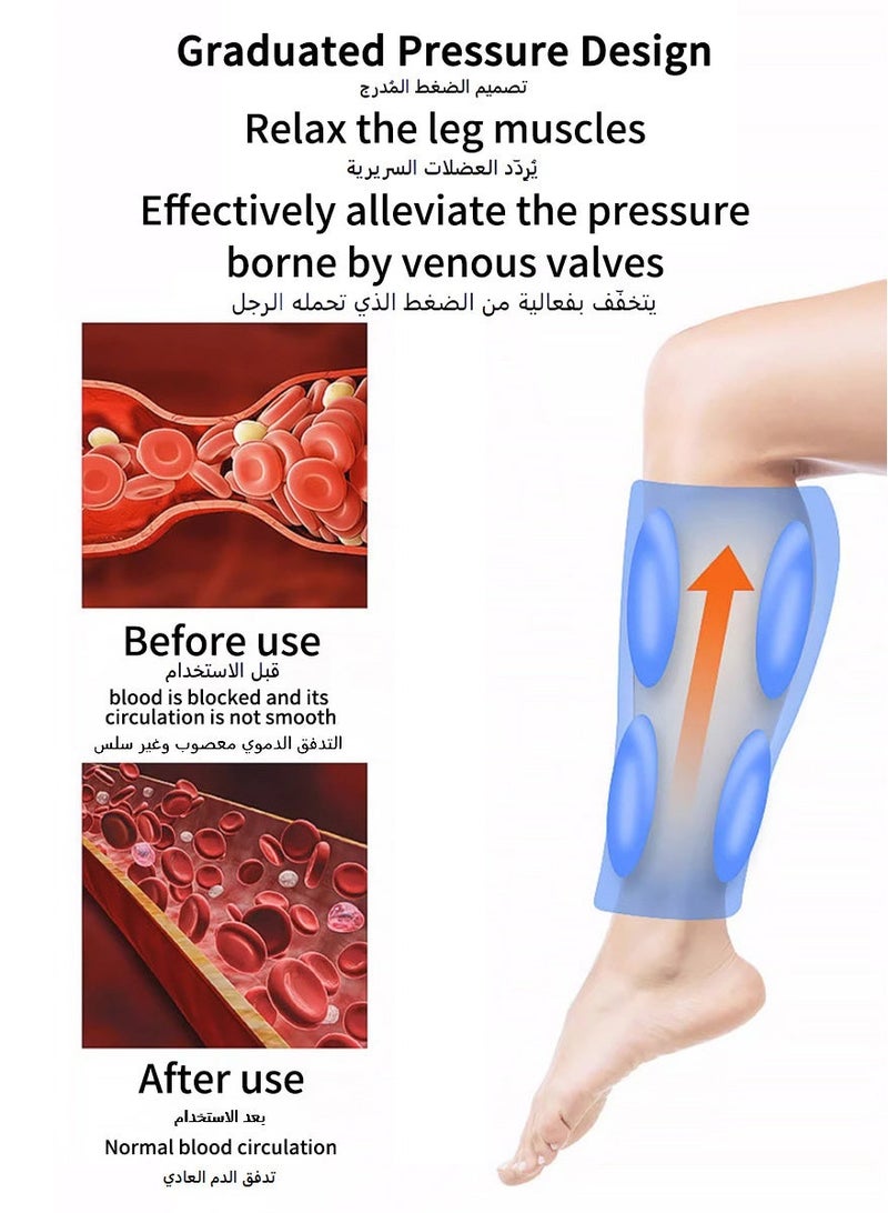 Electric Leg Massager Leg Shaping Wireless Air Compression Heating Calf Massager with 3 Modes Body Circulation Muscle Relaxation Varicose Veins Physiotherapy - Image 3