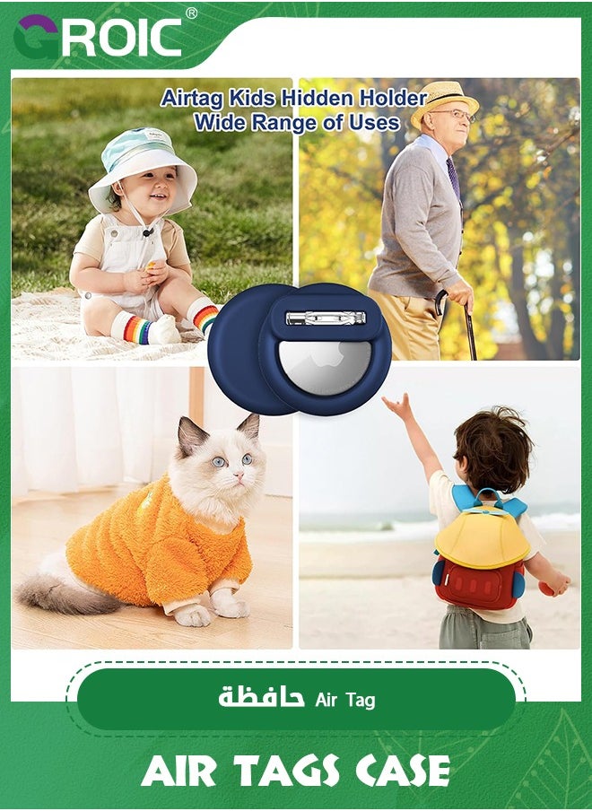 GROIC 4 Pack Apple Air Tags Kids Hidden Case, Airtag Tracker for Kids, AirTag Hidden Kids Holder with Invisible Pin, Anti Lost, for Kids, Elderly, Luggage, Clothing  - Image 4